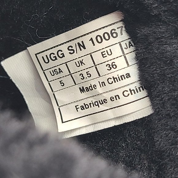 UGG AUSTRALIA boots Black Patten Lamb Fur & UGGpure 1006794 Size 5 US /36 EUR - Picture 5 of 10
